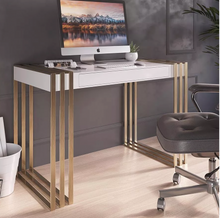 Load image into Gallery viewer, Luxury Slow-closing Drawer Matt White Finish Desk
