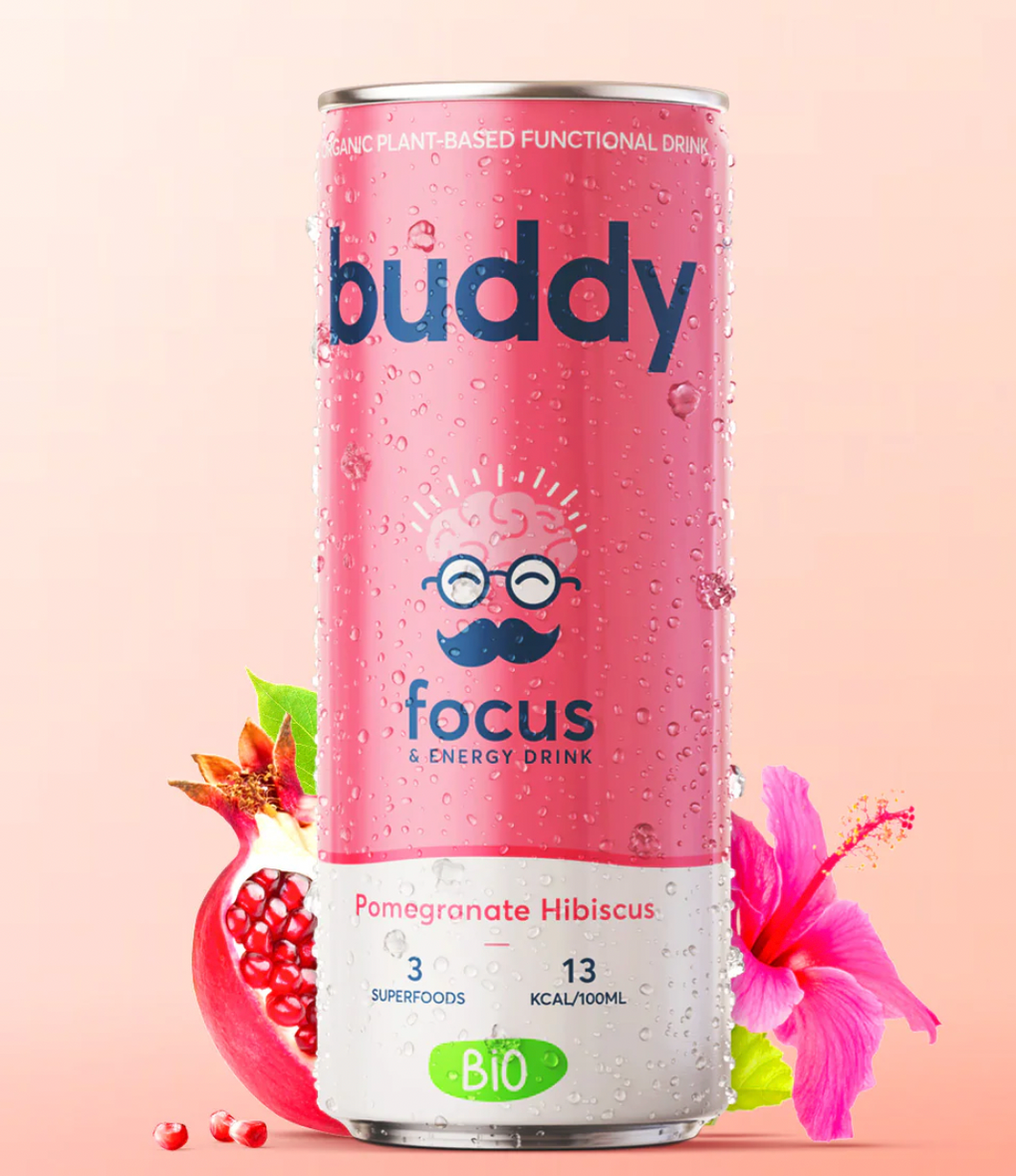 Pomegranate Hibiscus Organic Natural Energy Drink (sold by 12)