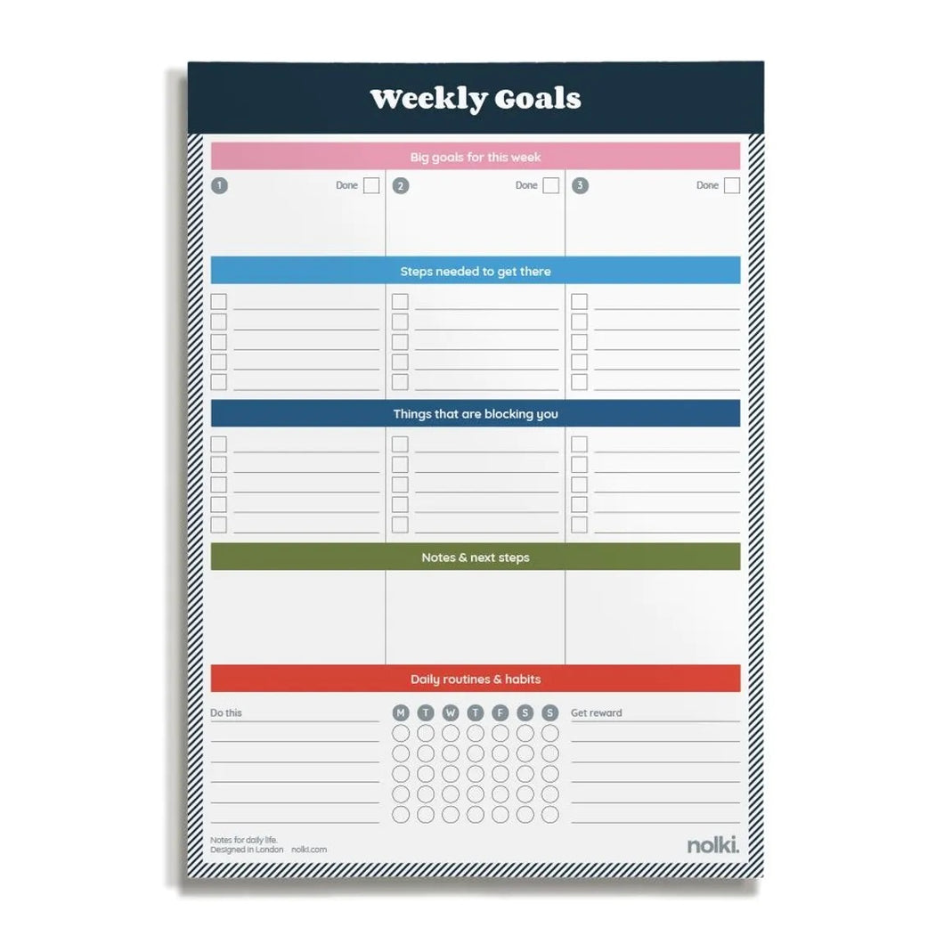 Nolki - Weekly Goals Pad